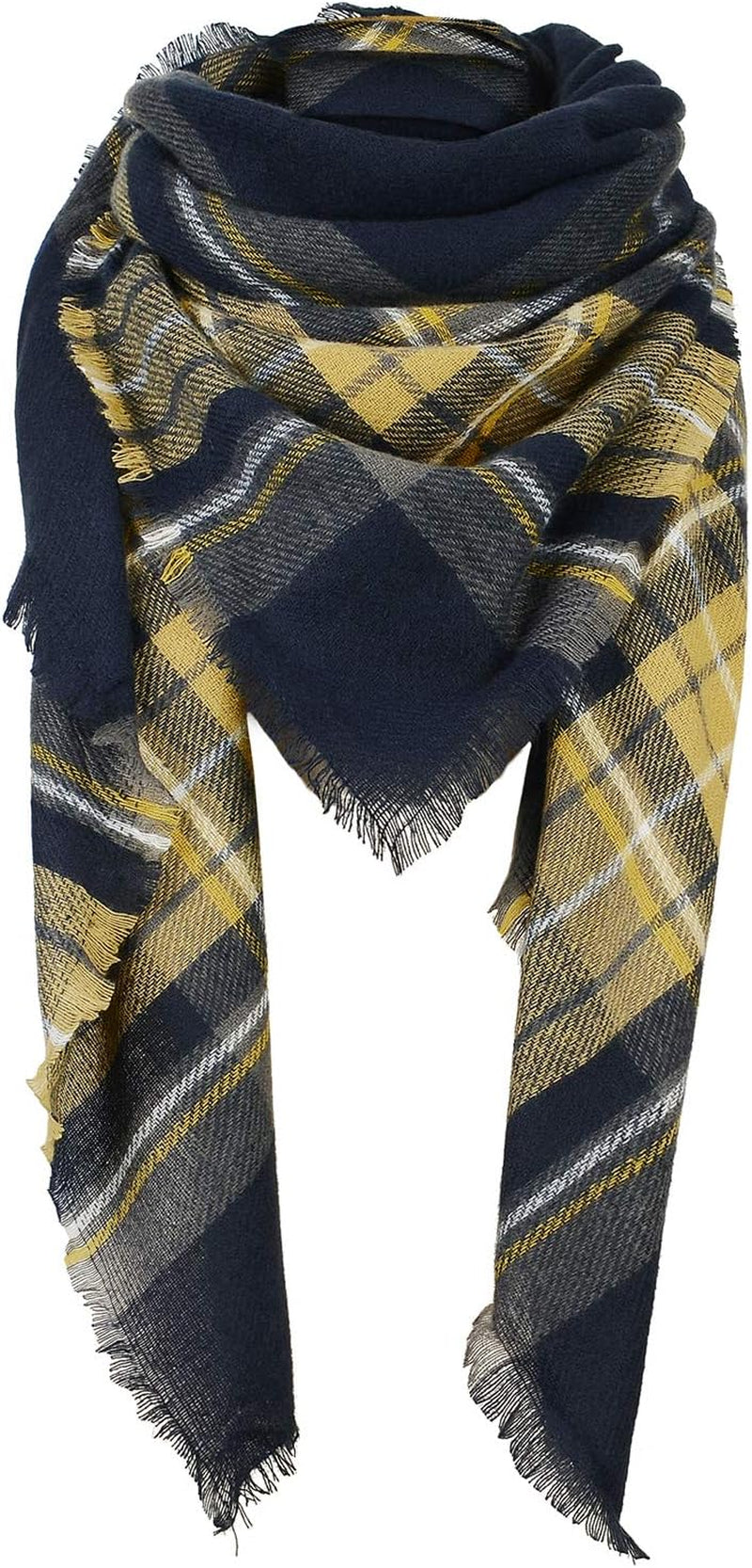 American Trends Women'S Cozy Warm Winter Fall Blanket Scarf Stylish Soft Chunky Checked Giant Scarves Shawls