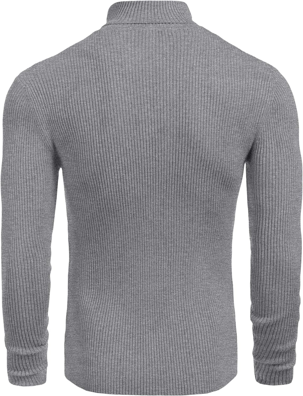 COOFANDY Mens Ribbed Slim Fit Knitted Pullover Casual Turtleneck Sweater