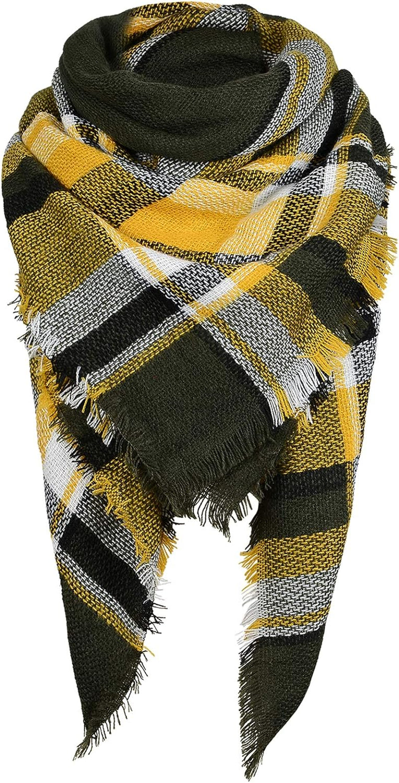 American Trends Women'S Cozy Warm Winter Fall Blanket Scarf Stylish Soft Chunky Checked Giant Scarves Shawls