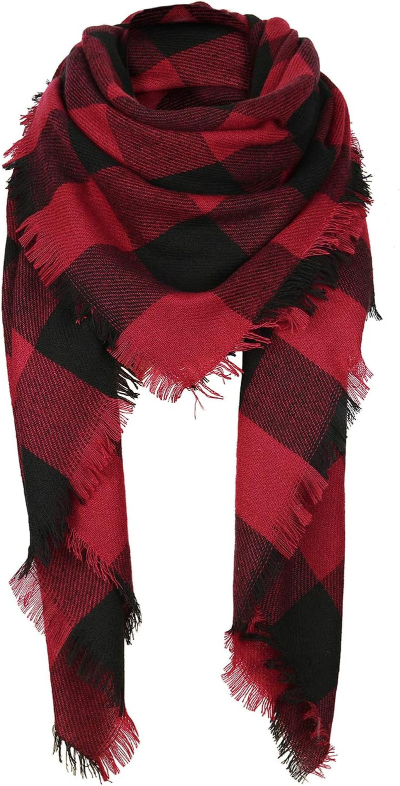 American Trends Women'S Cozy Warm Winter Fall Blanket Scarf Stylish Soft Chunky Checked Giant Scarves Shawls