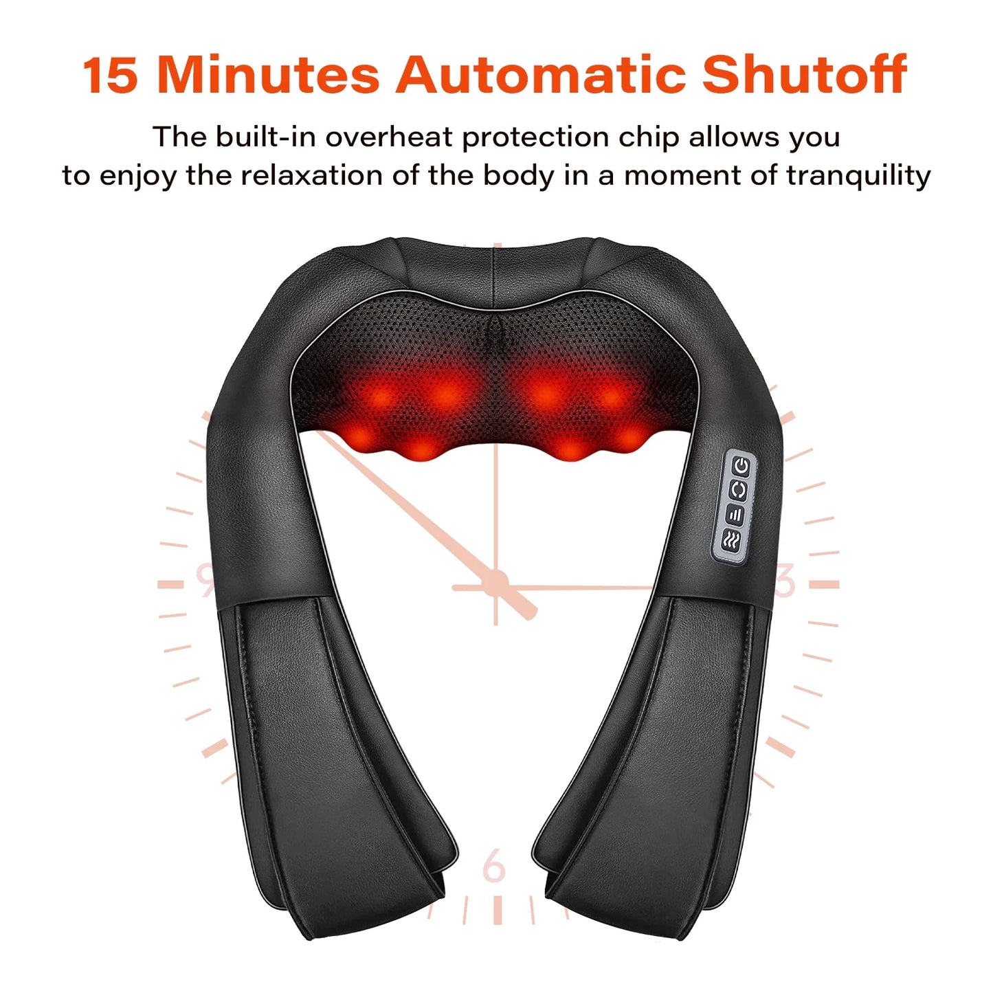 Ikristin Shiatsu Neck Shoulder and Back Massager with Heat, Electric Deep Tissue 4D Kneading Massage