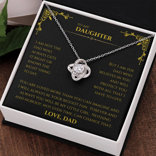 Love Knot Necklace:  Yellow & White Gold Variants | Father to Daughter